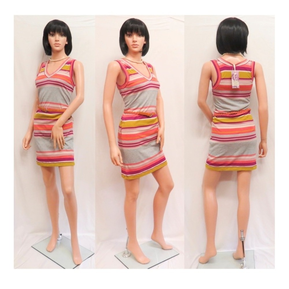 CHELSEA & VIOLET Sleeveless Multi Color "Modern Millie" Sweater Dress XS New